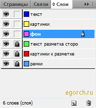 Слои в InDesign CS4